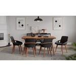 Cos Walnut/Bamboo Dining Chair - Black