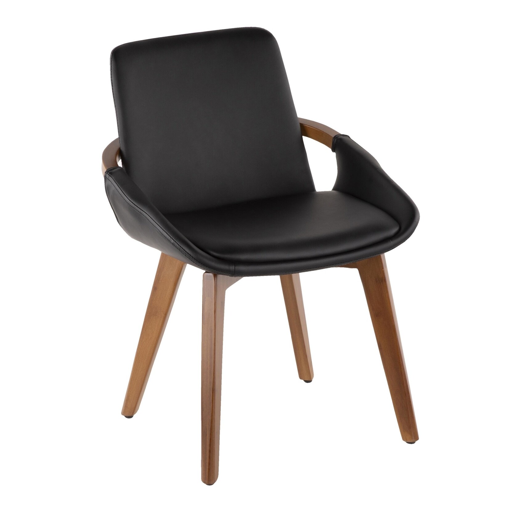 Cos Walnut/Bamboo Dining Chair - Black