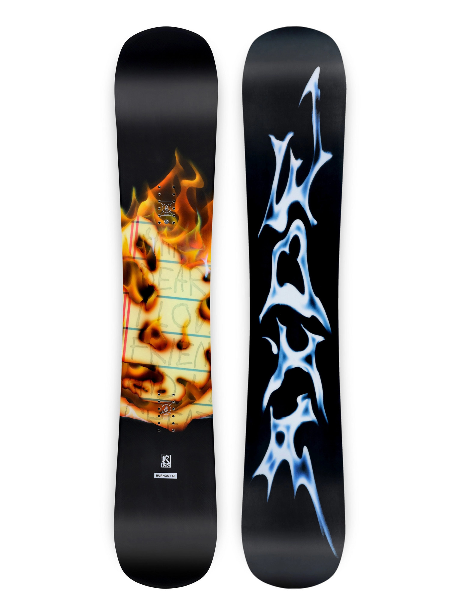 Ride Burnout Snowboard 2024 152, 157W Faction