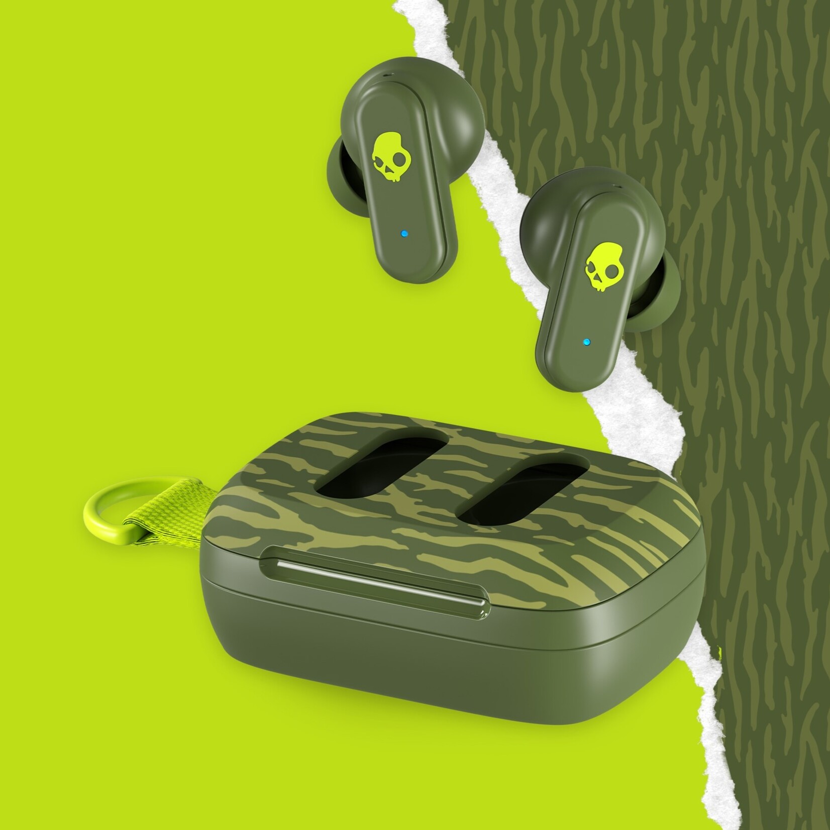 Skullcandy Skullcandy Dime 3 Acid Snow Camo - Dark Moss