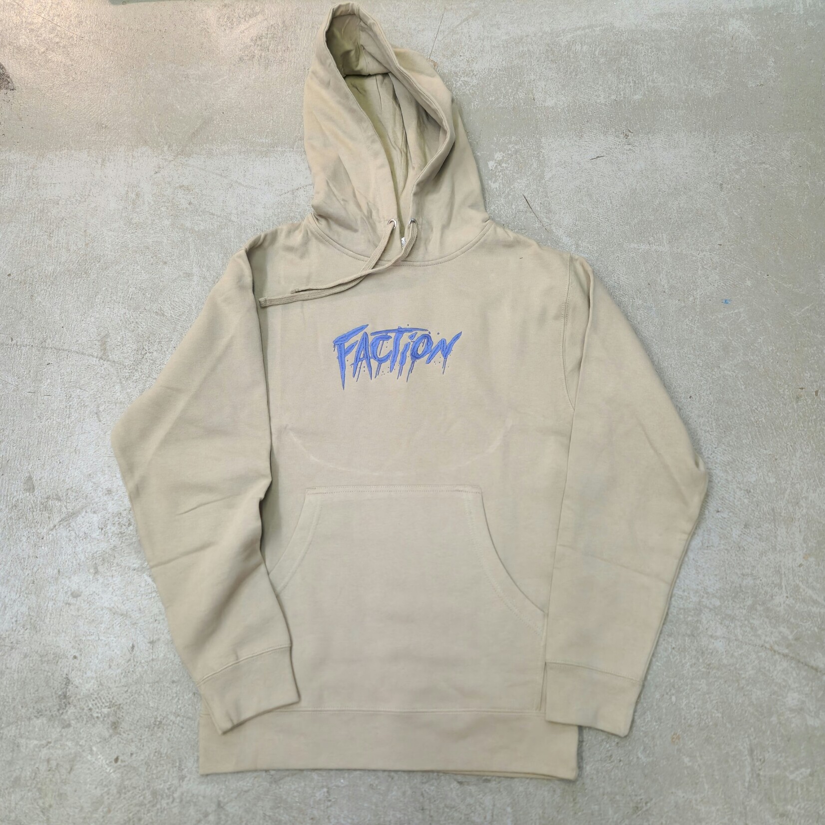 Faction Embroidered Hoodie Cement Faction Boardshop