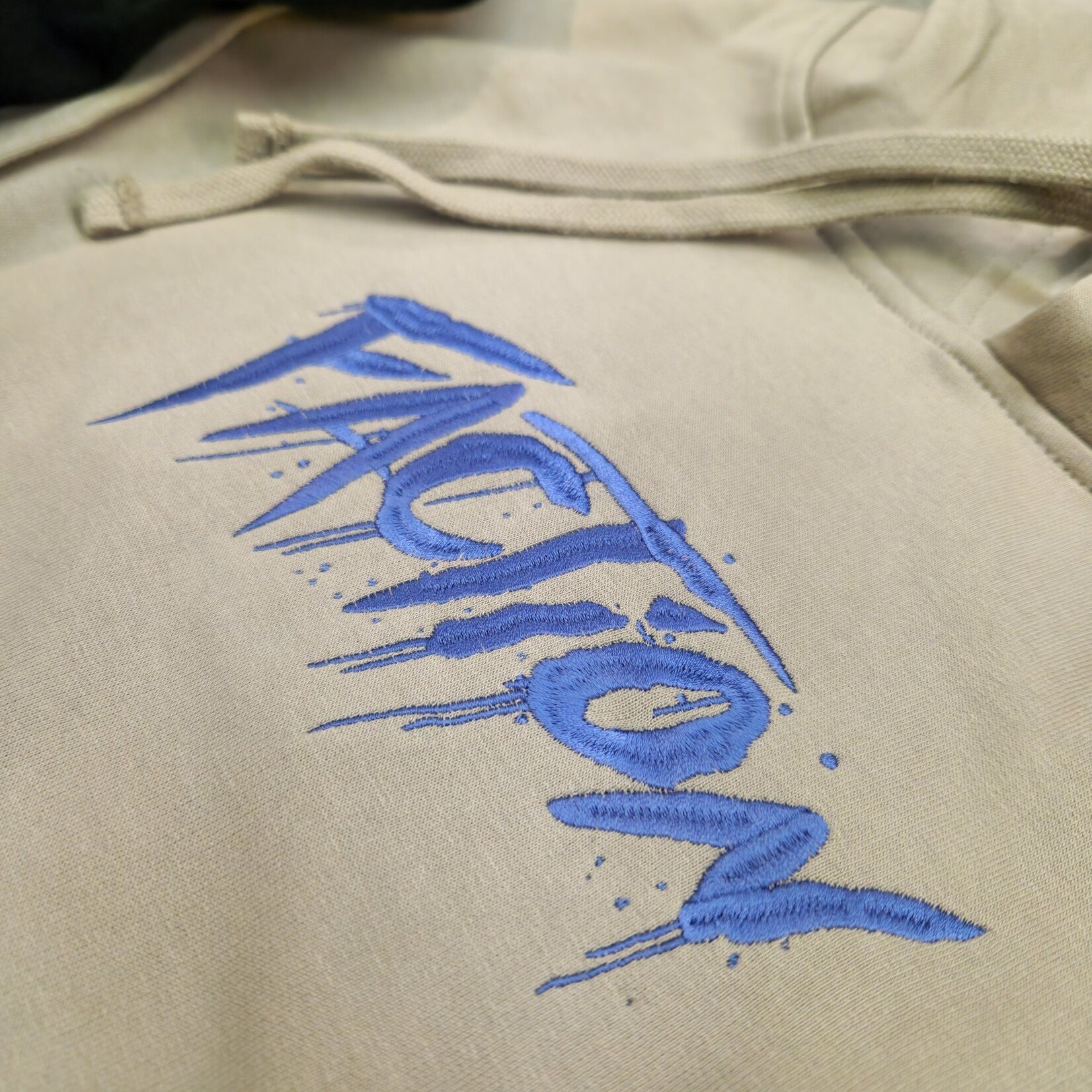 Faction Faction Embroidered Hoodie - Cement