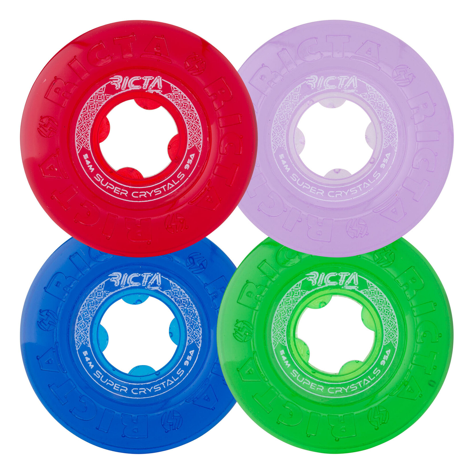 Ricta Ricta Super Crystals Multi Color 95a Skateboard Wheels - 54mm