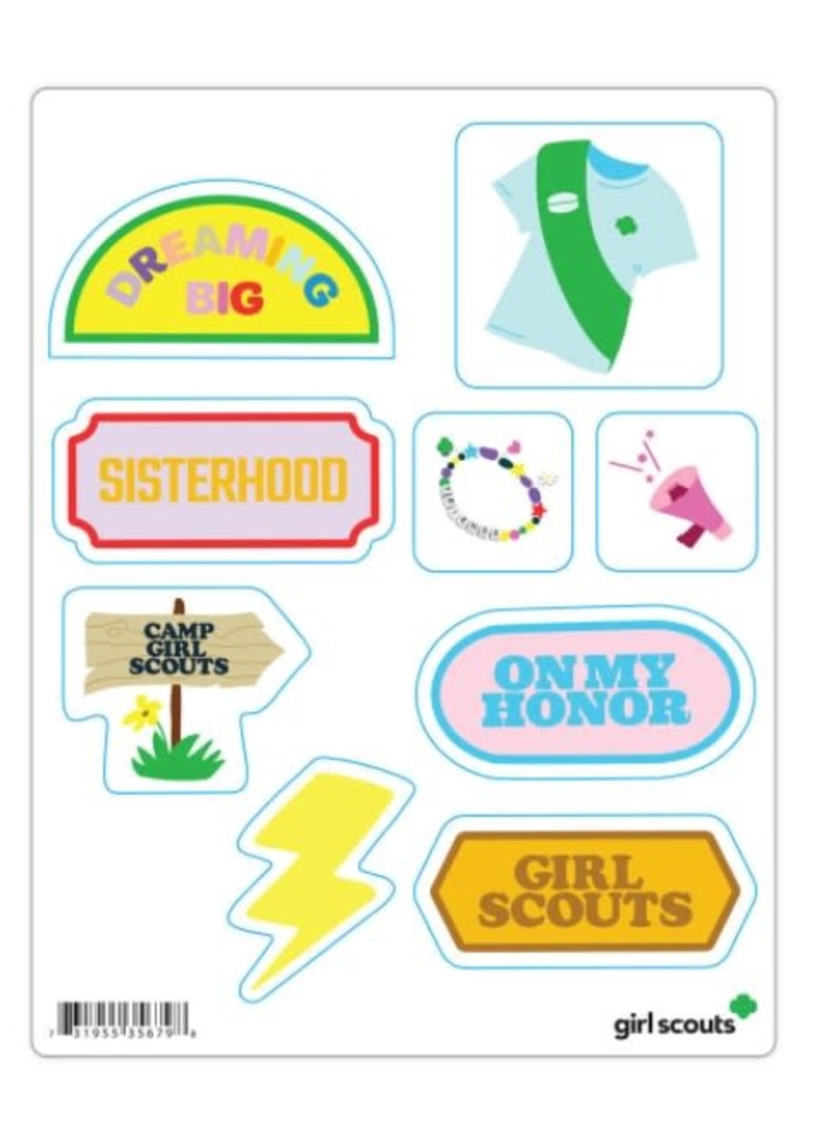 Girl Scout Camp Decal Sheet - Clearance