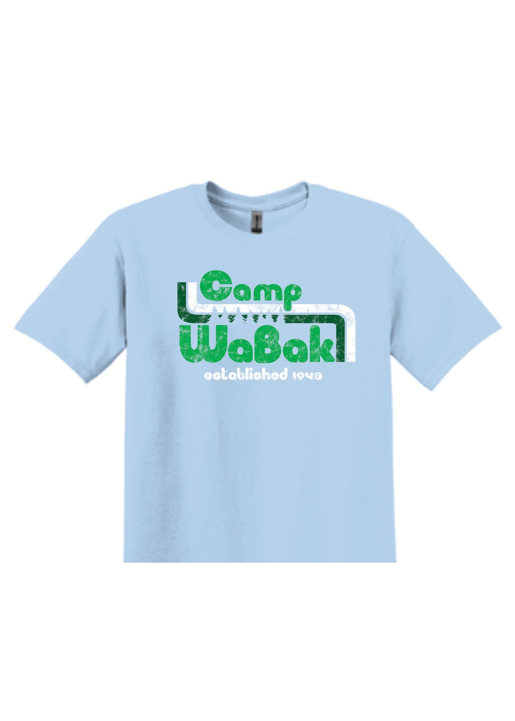 Camp WaBak T-Shirt Blue Retro My23