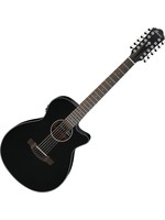 IBANEZ Ibanez AEG5012BK AEG Series 12-String RH Acoustic Electric Guitar-Black High Gloss aeg-5012-bk