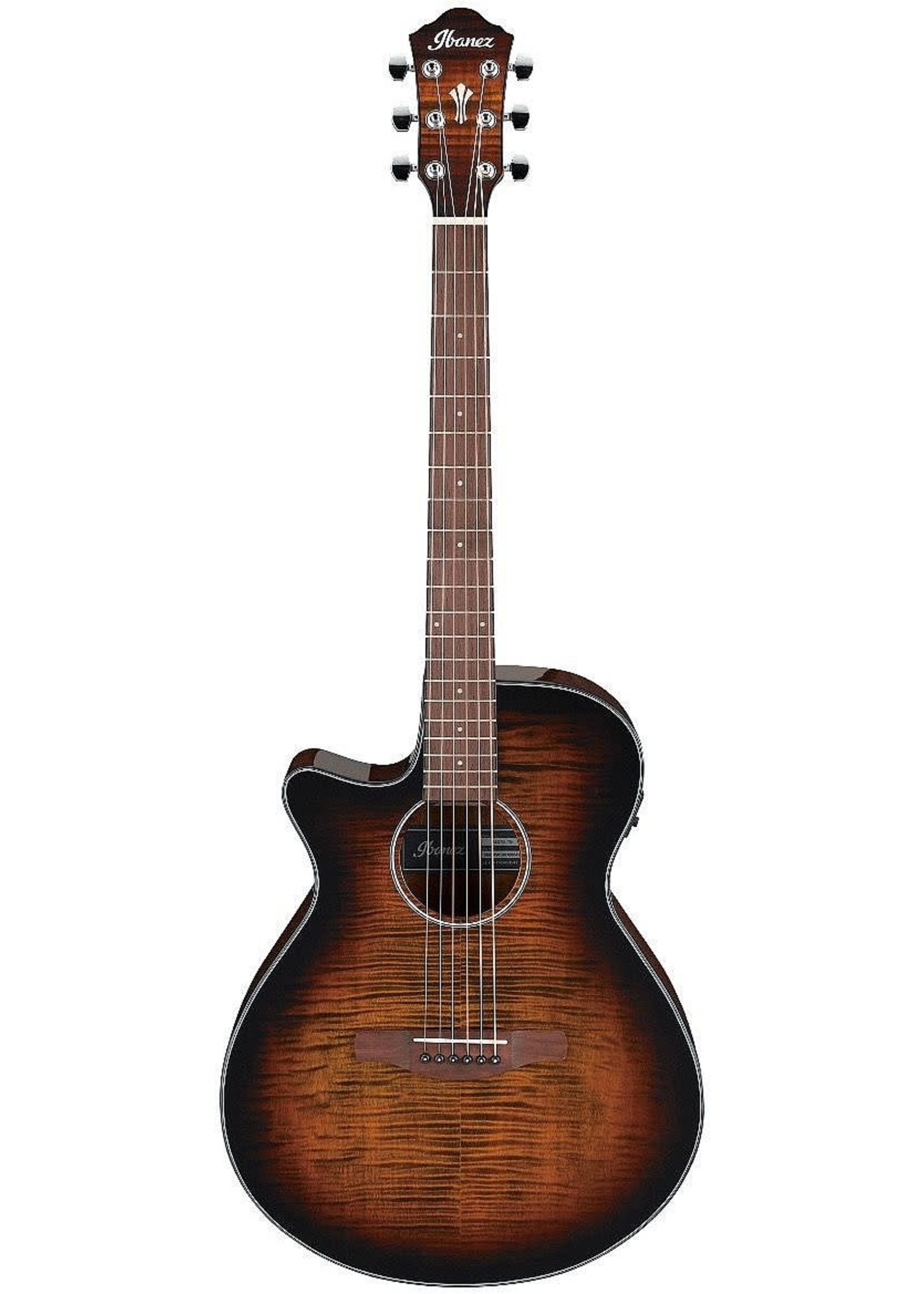 IBANEZ Ibanez AEG70LTIH AEG Series 6-string LH Acoustic-Electric Guitar - Tiger Burst High Gloss aeg-70-l-tih