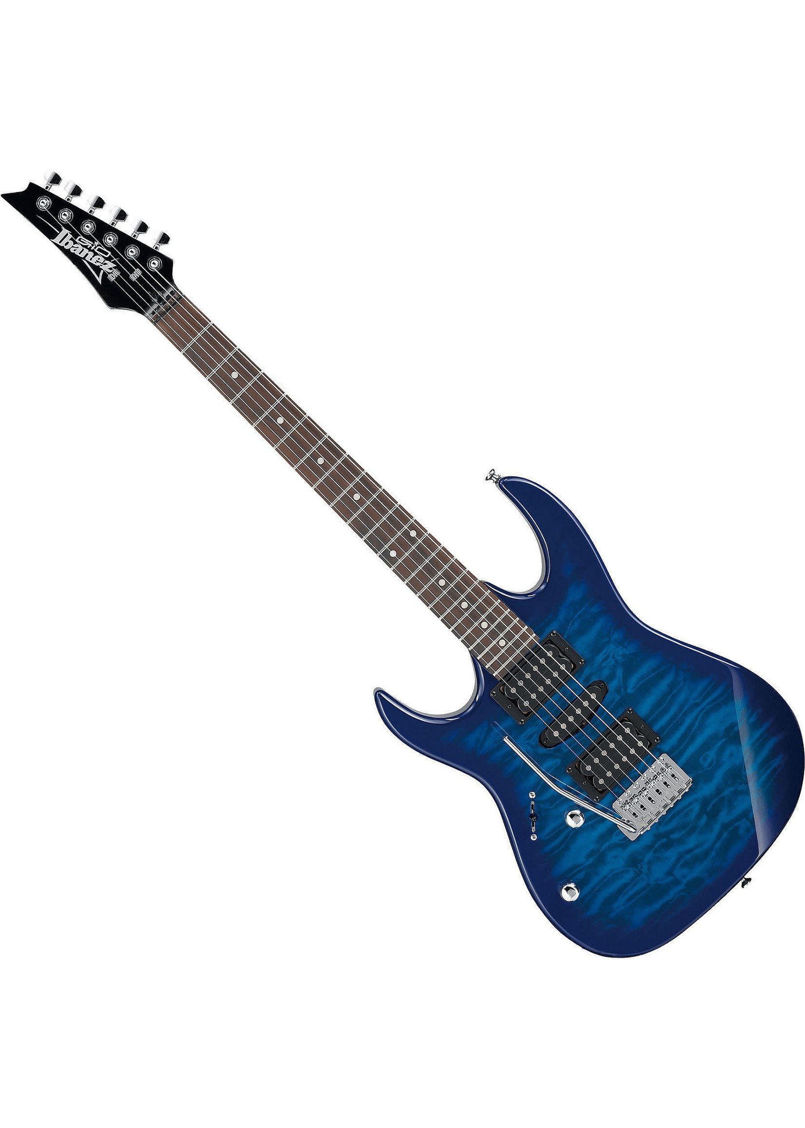 IBANEZ Ibanez GRX70QALTBB Gio RX Series 6-String Electric  Guitar-Transparent Blue Burst grx-70-qal-tbb