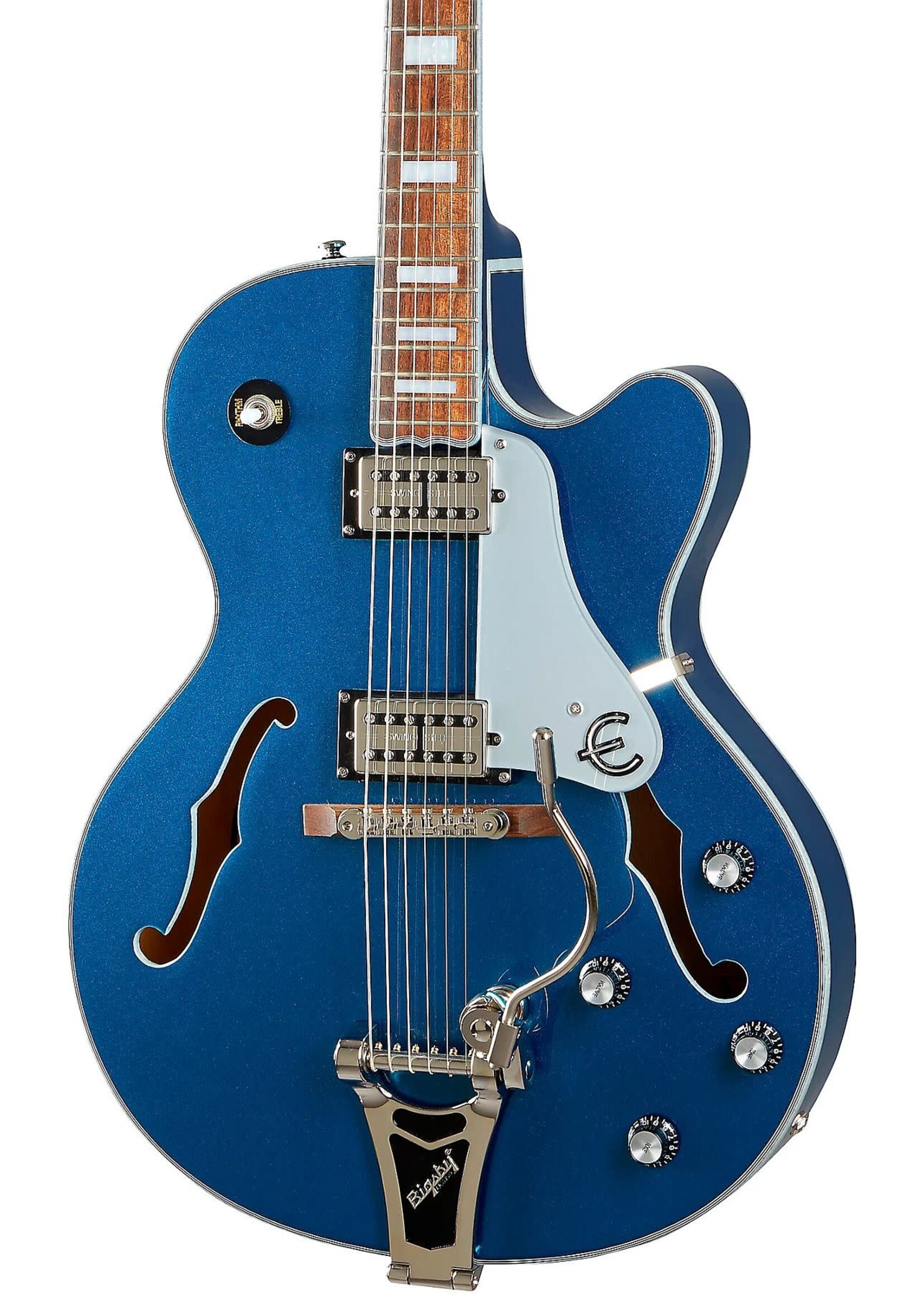 Epiphone Epiphone ETSWDBNB Emperor Swingster 6-String RH Hollowbody Electric Guitar-Delta Blue Metallic etswdbnb