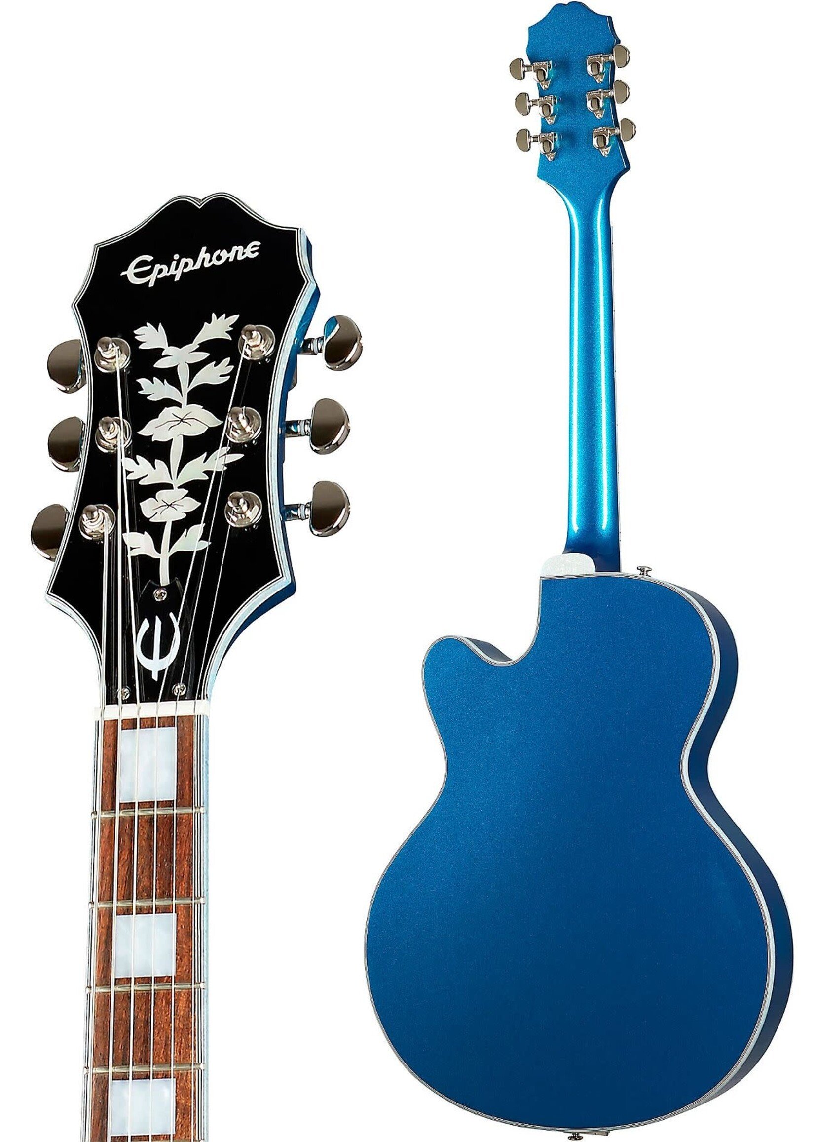 Epiphone Epiphone ETSWDBNB Emperor Swingster 6-String RH Hollowbody Electric Guitar-Delta Blue Metallic etswdbnb