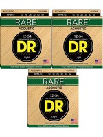 DR Handmade Strings Rare Acoustic Guitar Strings, Light (12-54) (3 Pack) Item ID: RPM-12-3PK
