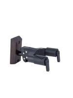 Hercules Auto Grip Universal Guitar Hanger For Wall Mounting With Brown Wood Base, Short Arm Item ID: GSP38WBW+