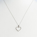 LXR Jewelry Pendant 14K DIA 0.15CT WG Heart
