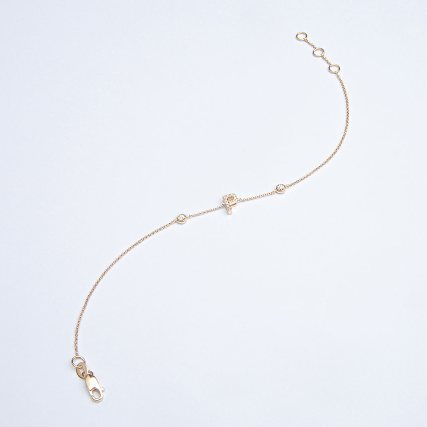 LXR Jewelry Studded Bracelet "P"