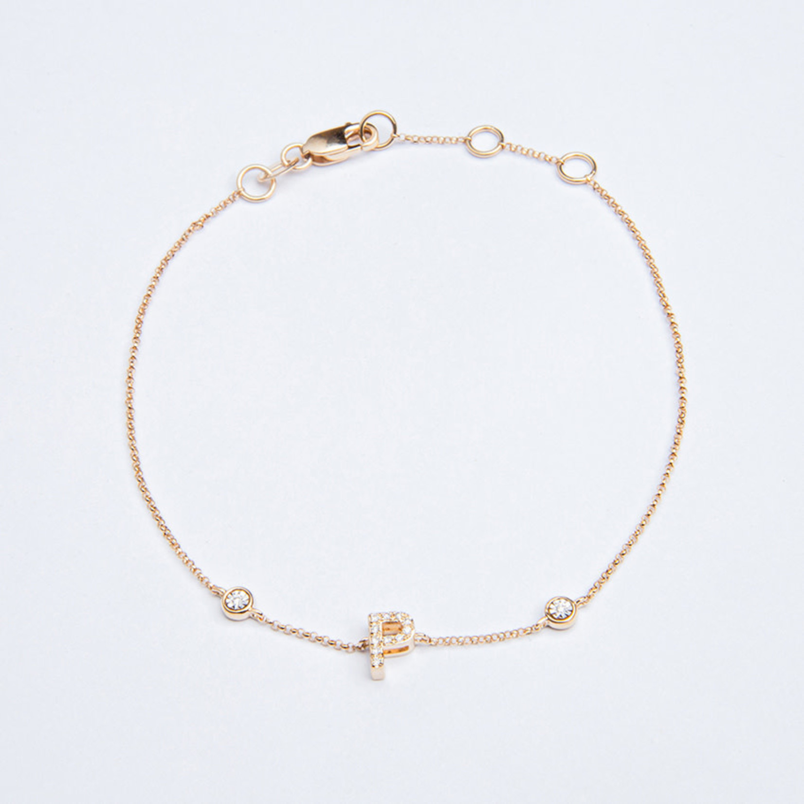 LXR Jewelry Studded Bracelet "P"
