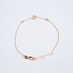 LXR Jewelry Bracelet 14K Yellow Gold Initial D Diamonds