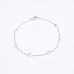 LXR Jewelry Bracelet 14K White Gold Diamond