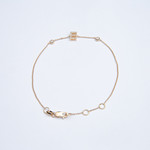 LXR Jewelry Bracelet 14K Yellow Gold Initial E Diamonds
