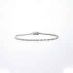 LXR Jewelry Tennis Bracelet 14KW White Gold DIA 1.35CT