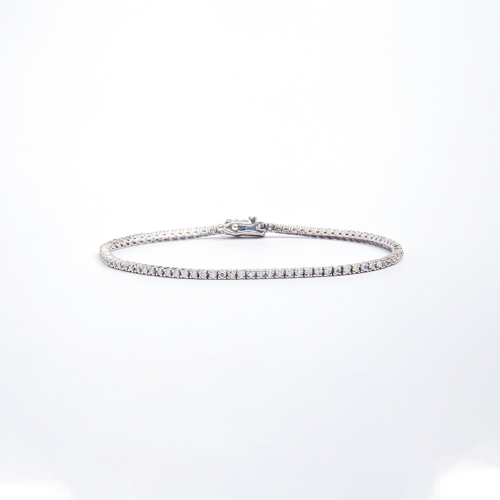 LXR Jewelry Tennis Bracelet 14KW White Gold DIA 1.35CT