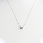LXR Jewelry Pendant 14K DIA 0.10CT WG "W"