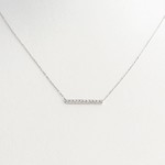 LXR Jewelry 14K White Gold Diamond Pendant Necklace