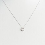 LXR Jewelry Pendant 14K DIA 0.10CT WG "C"