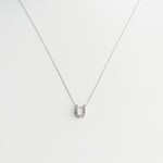LXR Jewelry Pendant 14K DIA 0.10CT WG "U"