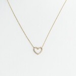 LXR Jewelry Pendant 14KY HEART DIA .34CT
