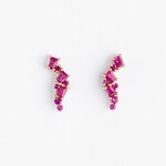 LXR Jewelry Studs Earrings 18K Ruby