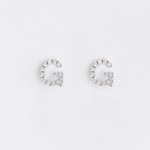 LXR Jewelry Earrings 14KW DIA .10CT Initial G