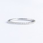 LXR Jewelry Ring Band 14K White Gold DIA 0.46CT
