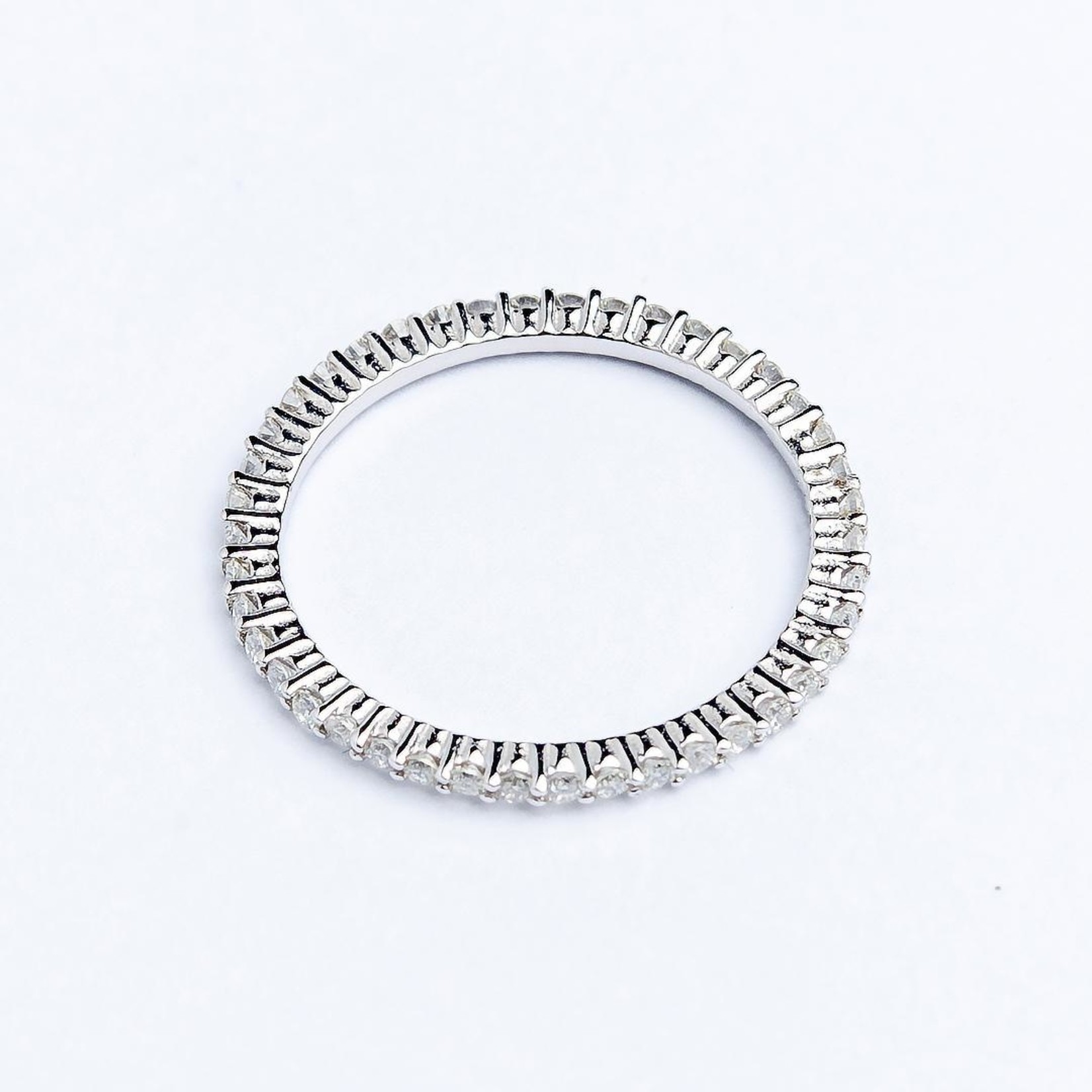 LXR Jewelry Ring Band 14K White Gold DIA 0.46CT