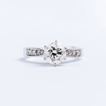 GIA Ring 18KW Round DIA 1.40CT GIA H/VS1