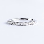 LXR Jewelry Ring Band 14KW DIA 0.20CT White Gold
