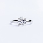 GIA Ring 18KW Round DIA 1.51CT GIA I/SI1