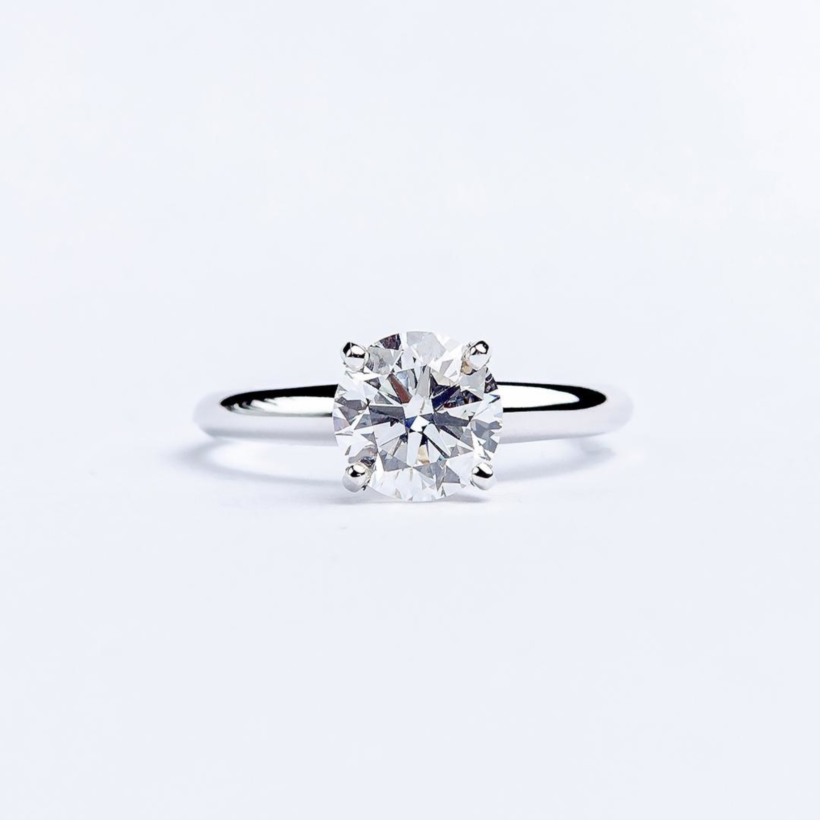 GIA Ring 18KW Round DIA 1.51CT GIA I/SI1