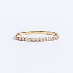 LXR Jewelry Ring DIA .11CT Yellow Gold wt .78gr