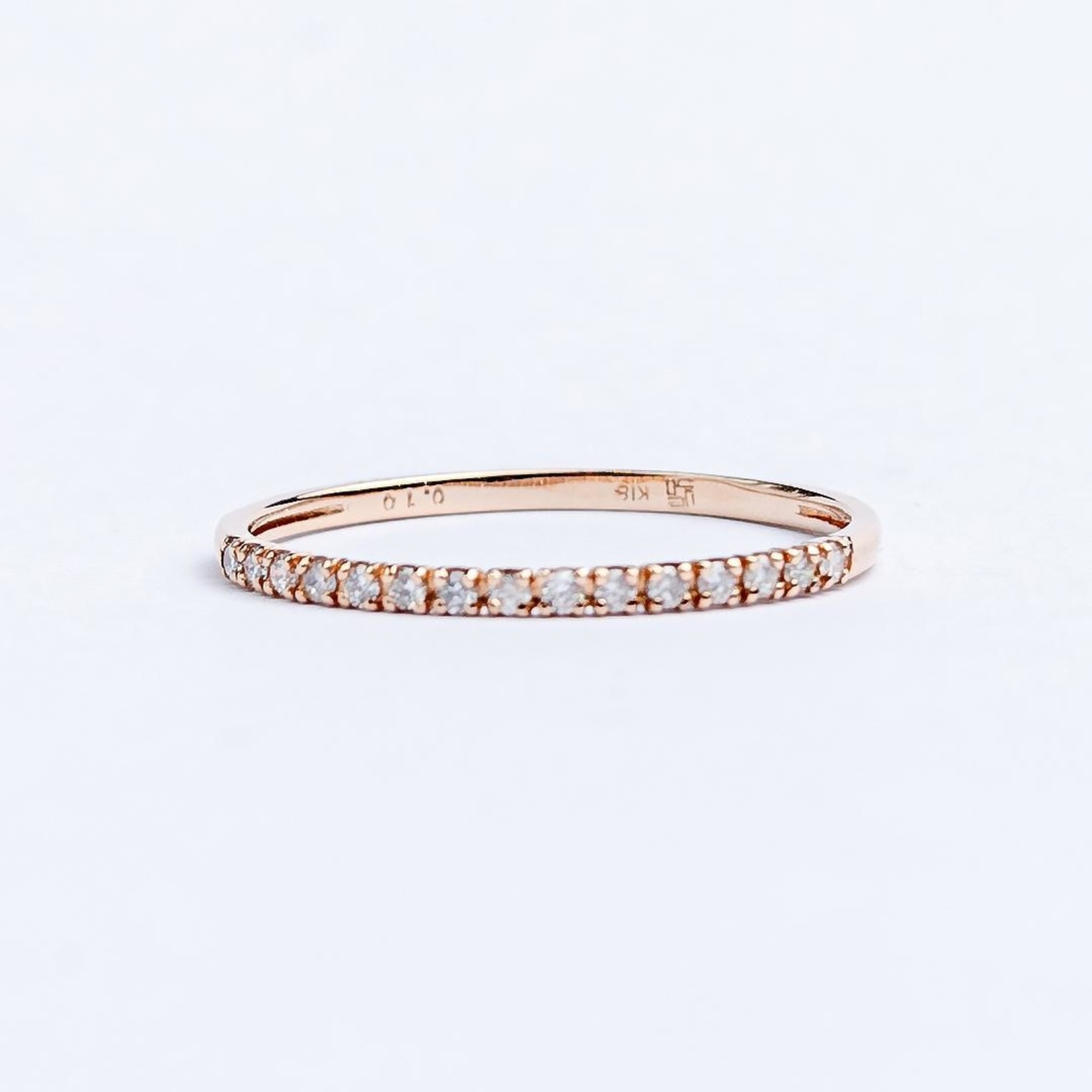 LXR Jewelry Ring DIA .11CT Gold wt .74gr