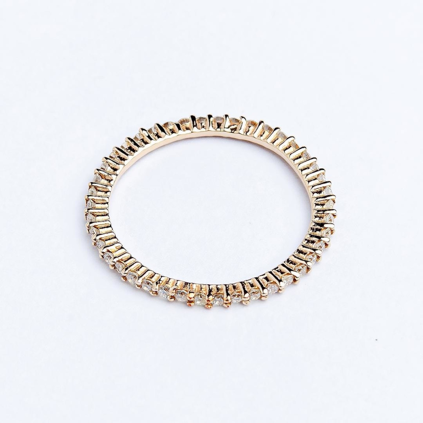 LXR Jewelry Ring Band 14KW DIA 0.50CT Yellow Gold