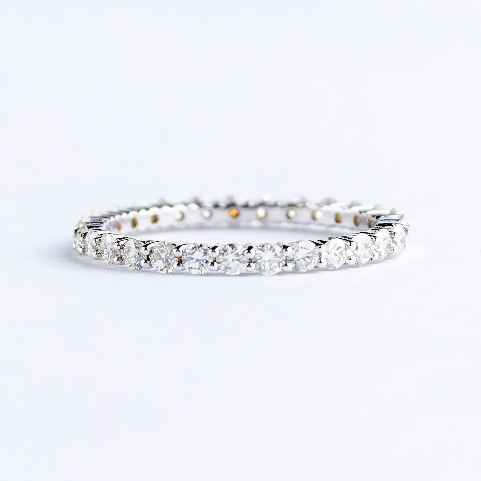 LXR Jewelry Ring Band 14KW DIA 1.0CT White Gold