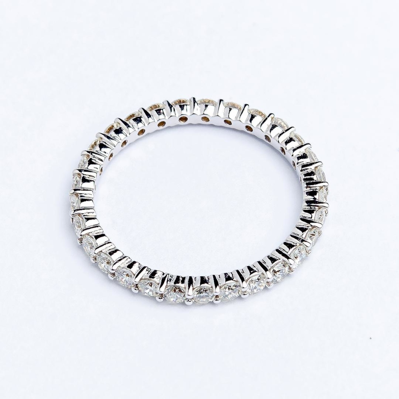 LXR Jewelry Ring Band 14KW DIA 1.0CT White Gold