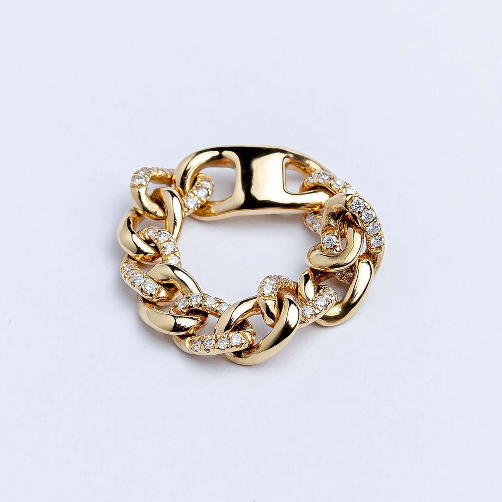 LXR Jewelry Ring DIA .26CT Yellow Gold wt 5.49g