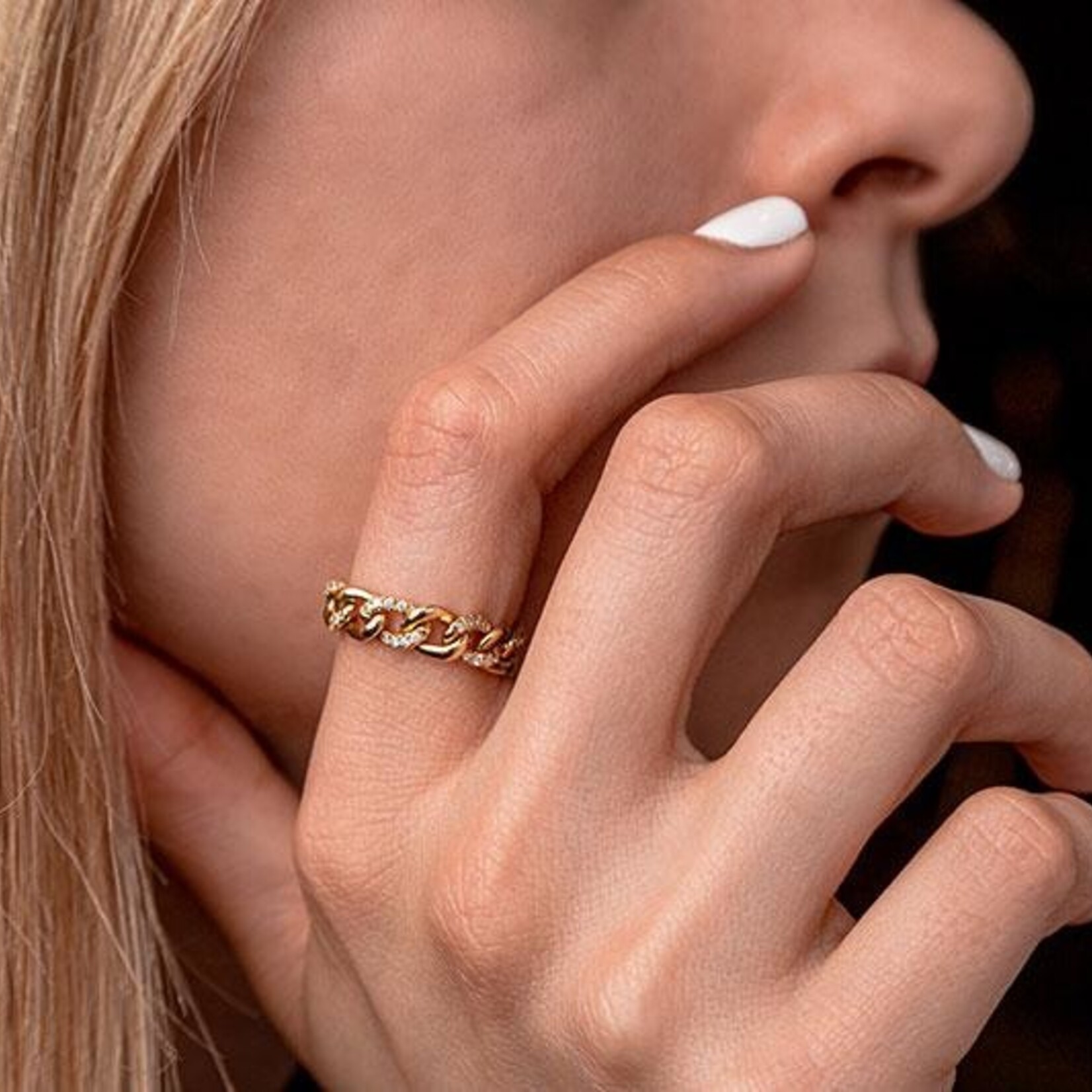LXR Jewelry Ring DIA .26CT Yellow Gold wt 5.49g