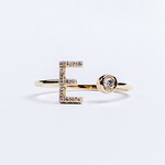 LXR Jewelry Ring E M 1.57g DIA .13CTS