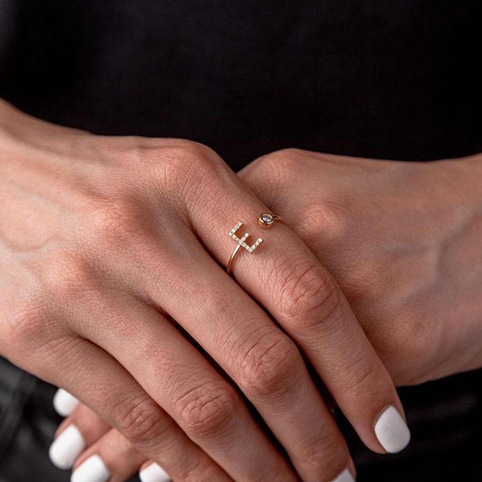 LXR Jewelry Ring E M 1.57g DIA .13CTS