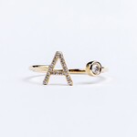 LXR Jewelry Ring A M 1.58g DIA .11CT