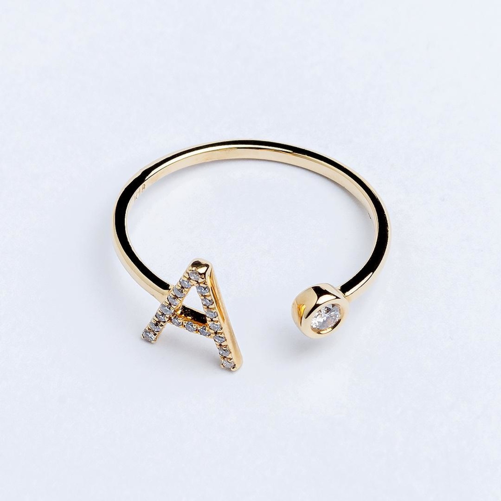 LXR Jewelry Ring A M 1.58g DIA .11CT