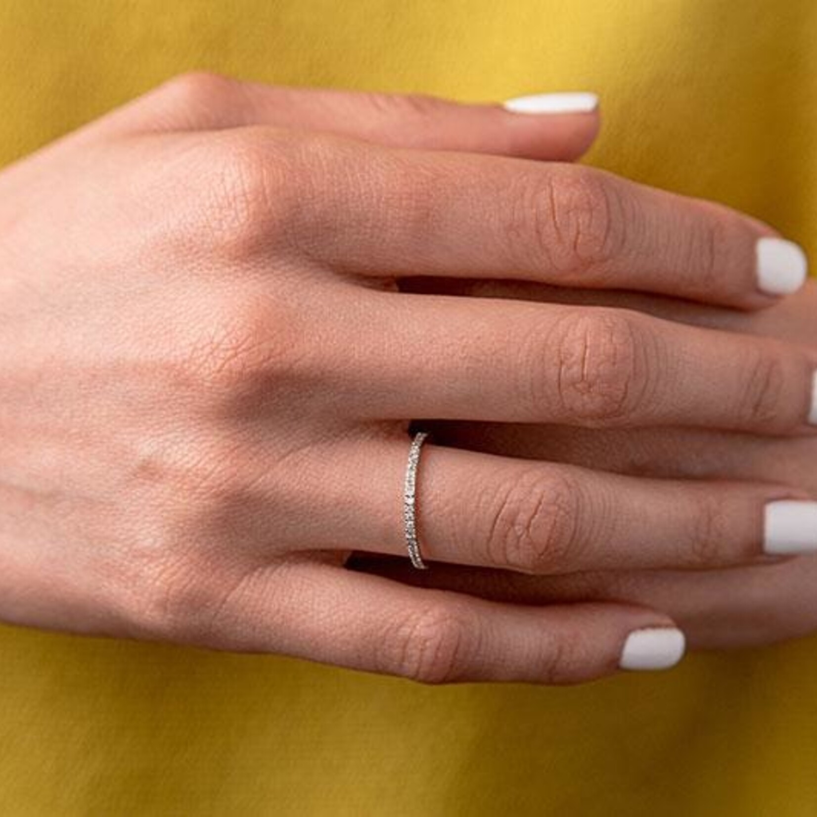 LXR Jewelry Ring Band Thin DIA .45CT
