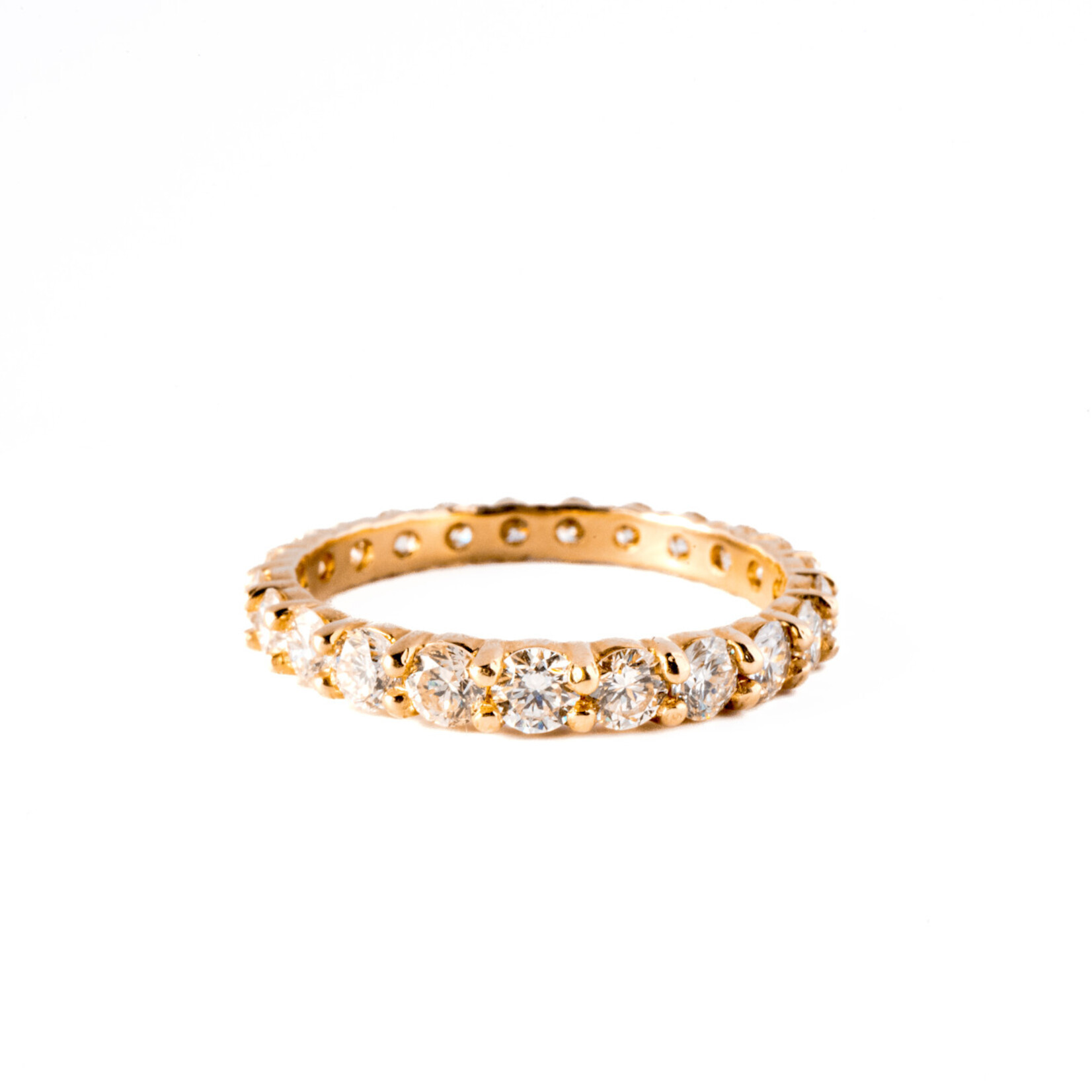 LXR Jewelry Ring 14KY Diamond 1.96ct.